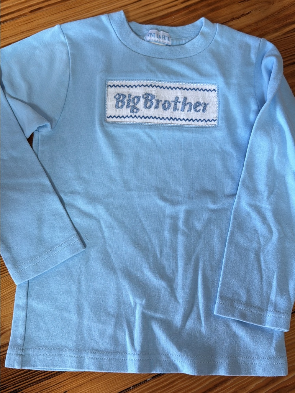 Blue "Big Brother" Long-Sleeve Kids Shirt